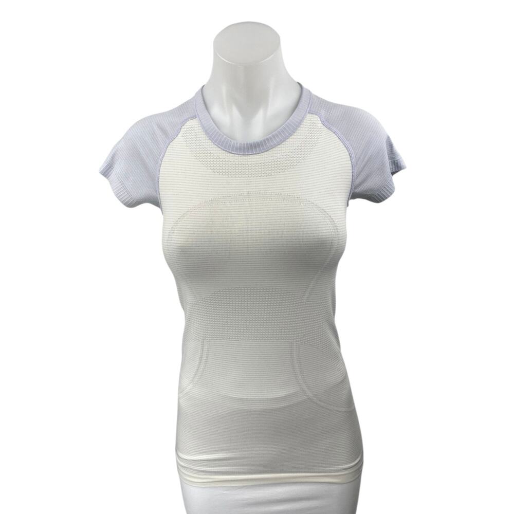 Lululemon Swiftly Tech White Sculpt Knit Short Sleeve Athletic Tee T-Shirt Top 4